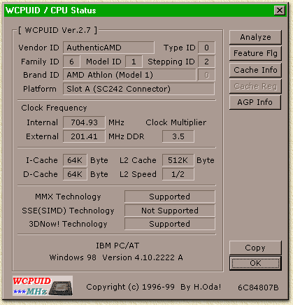 Look at this,... a 500Mhz at 700Mhz,... no problems here !