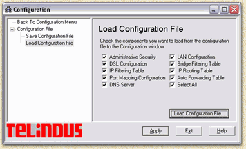 Arescom - Upload configuration