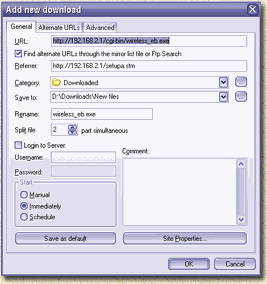 SMC7404WBRAB - Download manager likes to download the router command