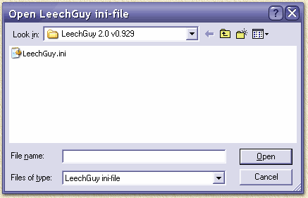 LeechGuy: Waar is het INI bestand?