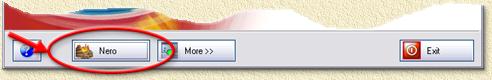 Nero Express - Klik de NERO knop om naar de geavanceerder interface te gaan