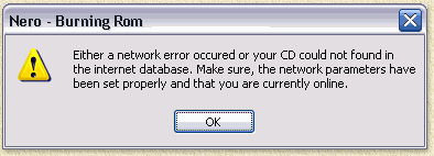 Oeps,... deze CD kent de Internet database nog niet