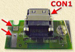 iPAQ craddle - remove power supply - CON1
