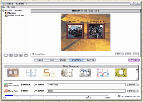 PictureToTV: Ready to create a menu?