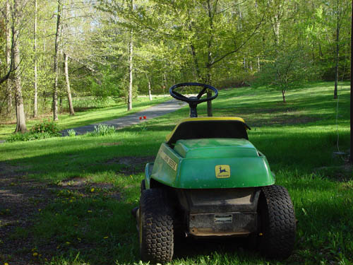 The lawnmower from hell - it only takes a few hours to mow the lawn ;-)