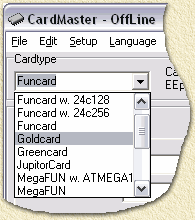 CardMaster - Selecteer Kaart-Type