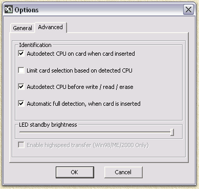 InfinityUSB - Advanced setting (default settings)