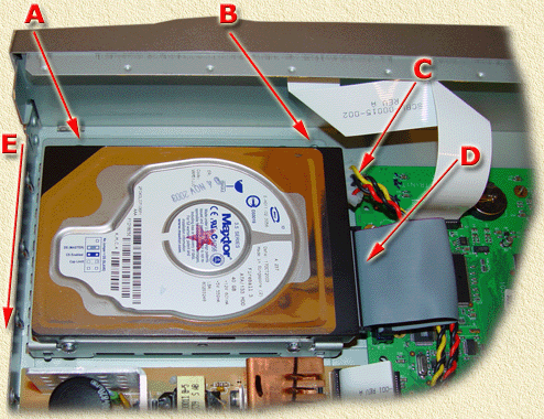 Hughes DirecTV TiVo - Harddisk located