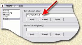 TyTool - Set the Execute String for tserver on your TiVo