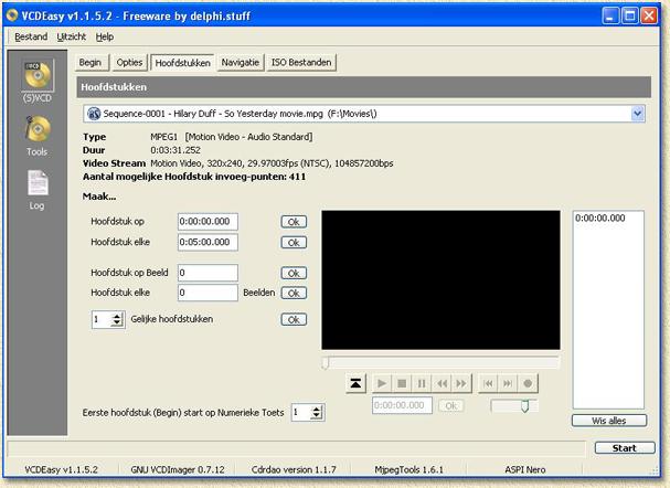VCDEasy - Hoofdstukken plaatsen