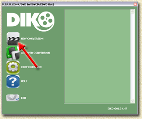 D.I.K.O. - Start a new AVI to DVD/SVCD Conversion