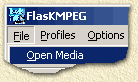File - Open Media ... in FlaskMPEG