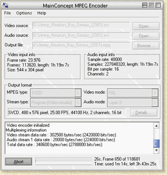 MainConcept MPEG Encoder: Transcoderen in actie ...