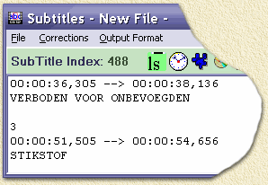 Subrip - de eerste resultaten!