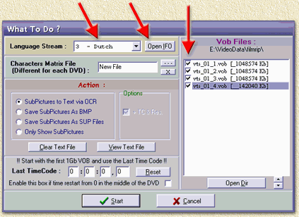 SubRip - Details read from the IFO file