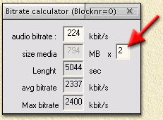 Video Server: Bitrate calculator